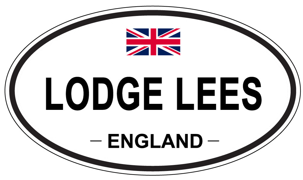 LODGE LEES, ENGLAND - Oval Sticker