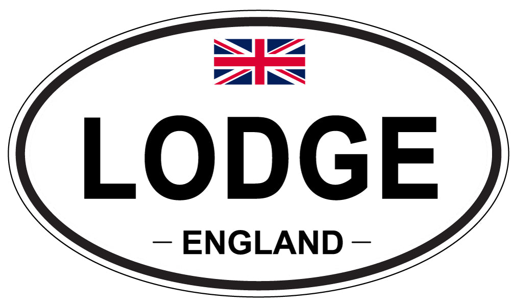 LODGE, England - Oval Magnet