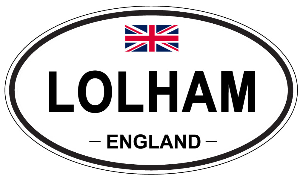 LOLHAM, ENGLAND - Oval Sticker