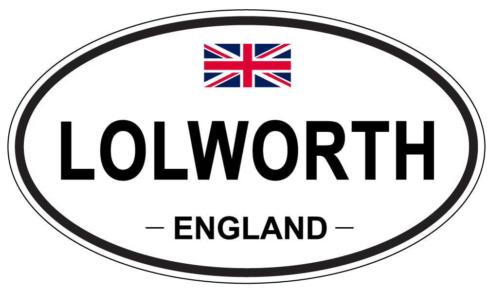 LOLWORTH, ENGLAND - Oval Sticker