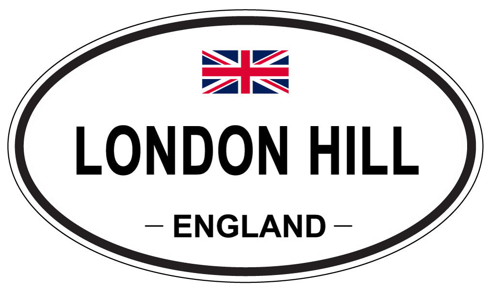 LONDON HILL, ENGLAND - Oval Sticker