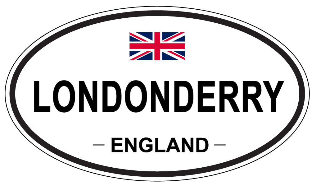 LONDONDERRY, England - Oval Magnet