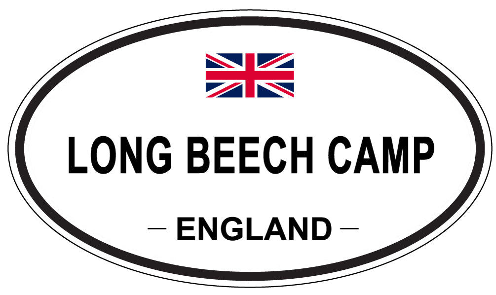 LONG BEECH CAMP, ENGLAND - Oval Sticker