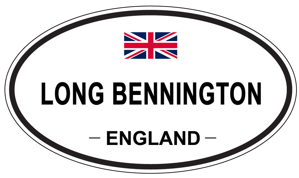 LONG BENNINGTON, ENGLAND - Oval Sticker