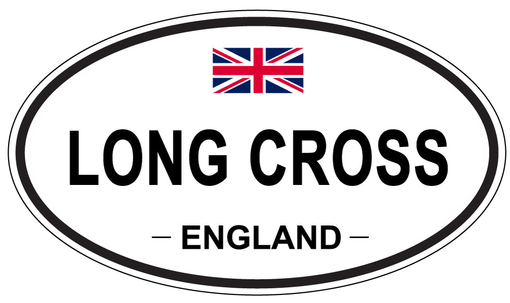 LONG CROSS, ENGLAND - Oval Sticker