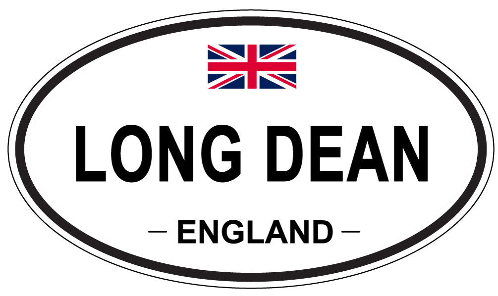 LONG DEAN, ENGLAND - Oval Sticker
