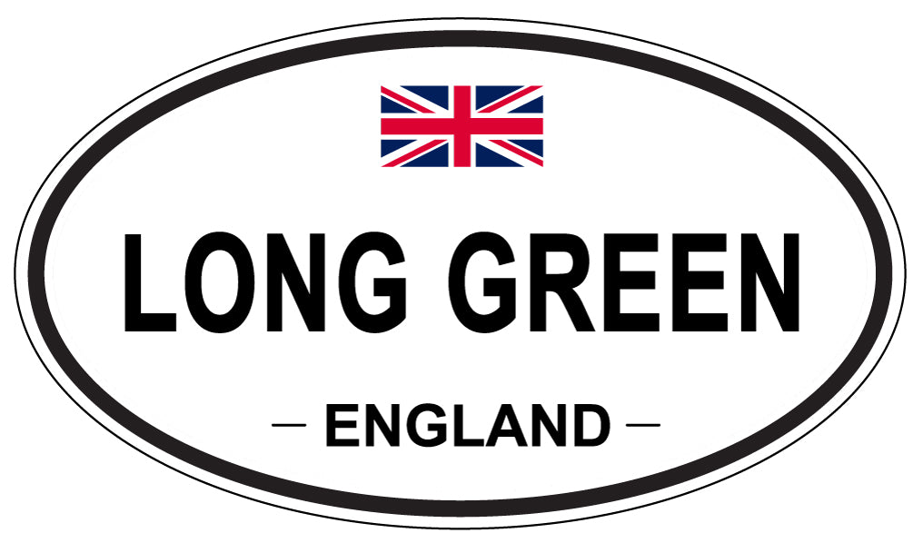 LONG GREEN, ENGLAND - Oval Sticker