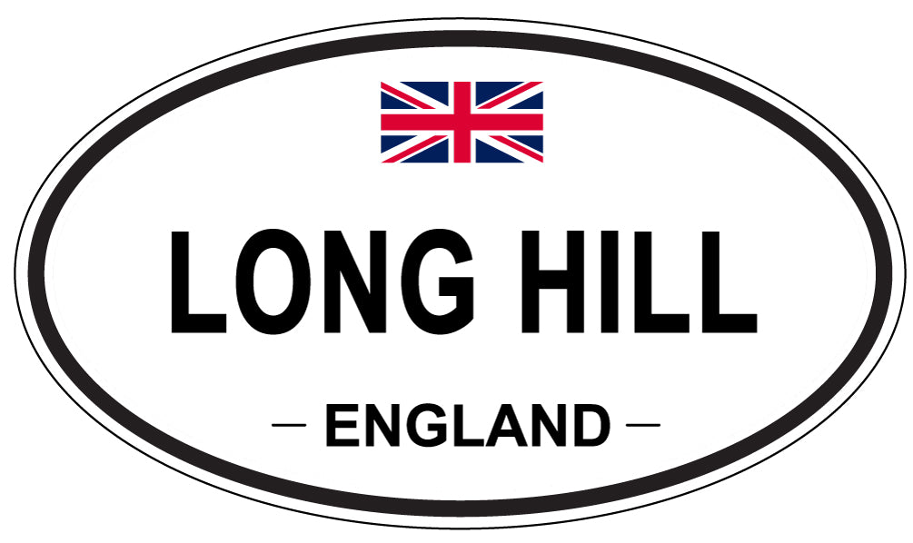LONG HILL, England - Oval Magnet