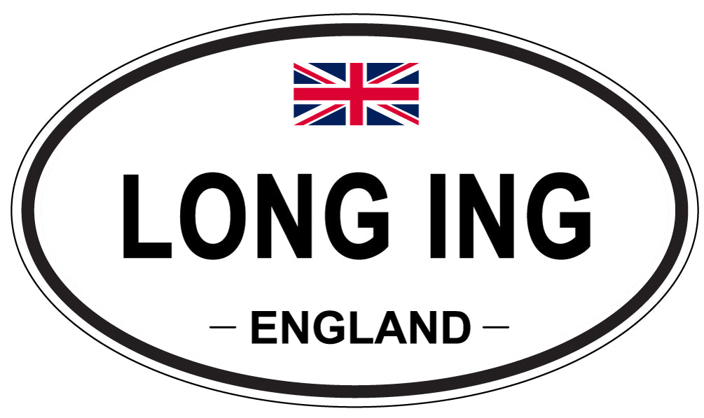 LONG ING, ENGLAND - Oval Sticker