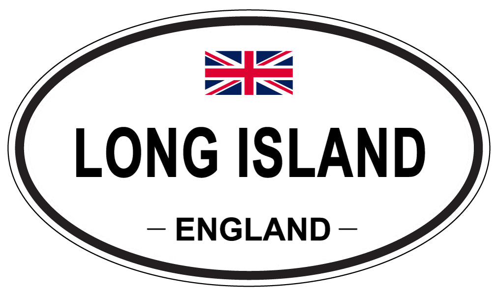 LONG ISLAND, ENGLAND - Oval Sticker