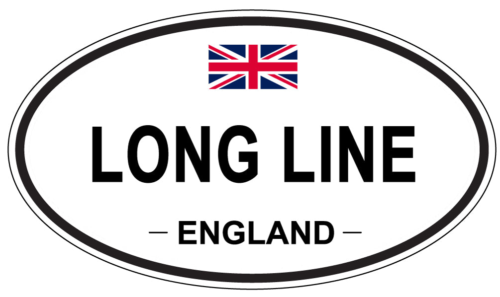 LONG LINE, England - Oval Magnet