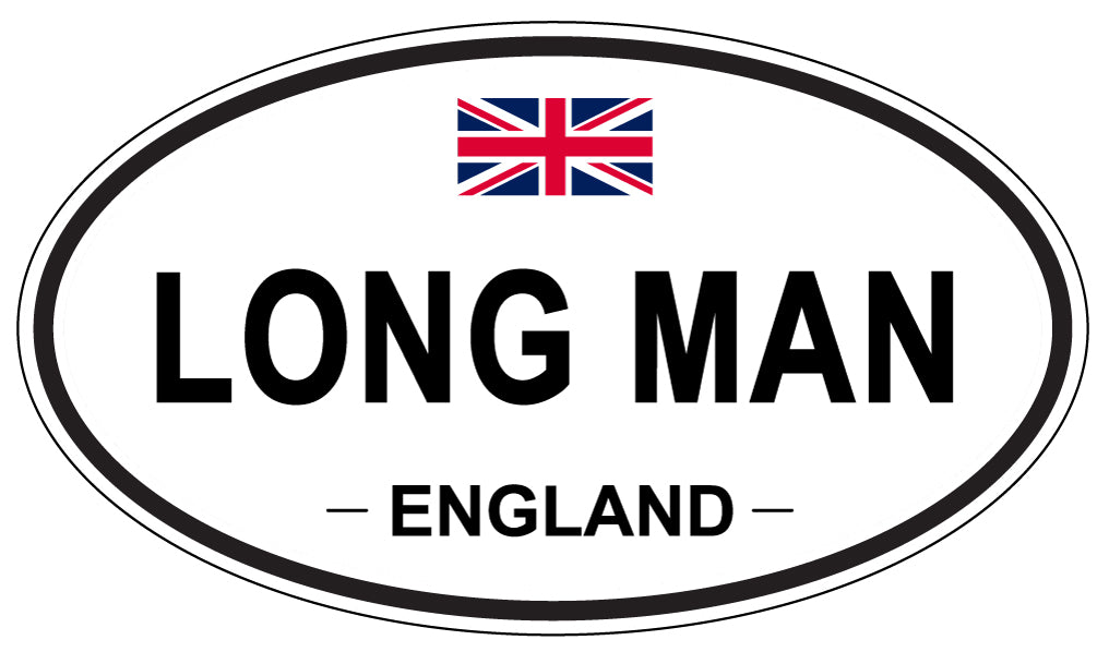 LONG MAN, England - Oval Magnet