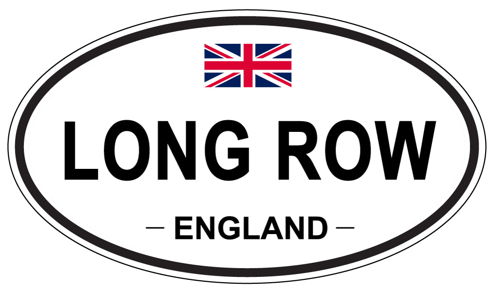LONG ROW, England - Oval Magnet