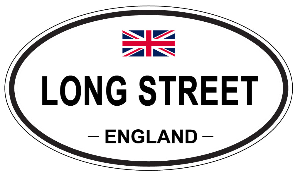 LONG STREET, England - Oval Magnet