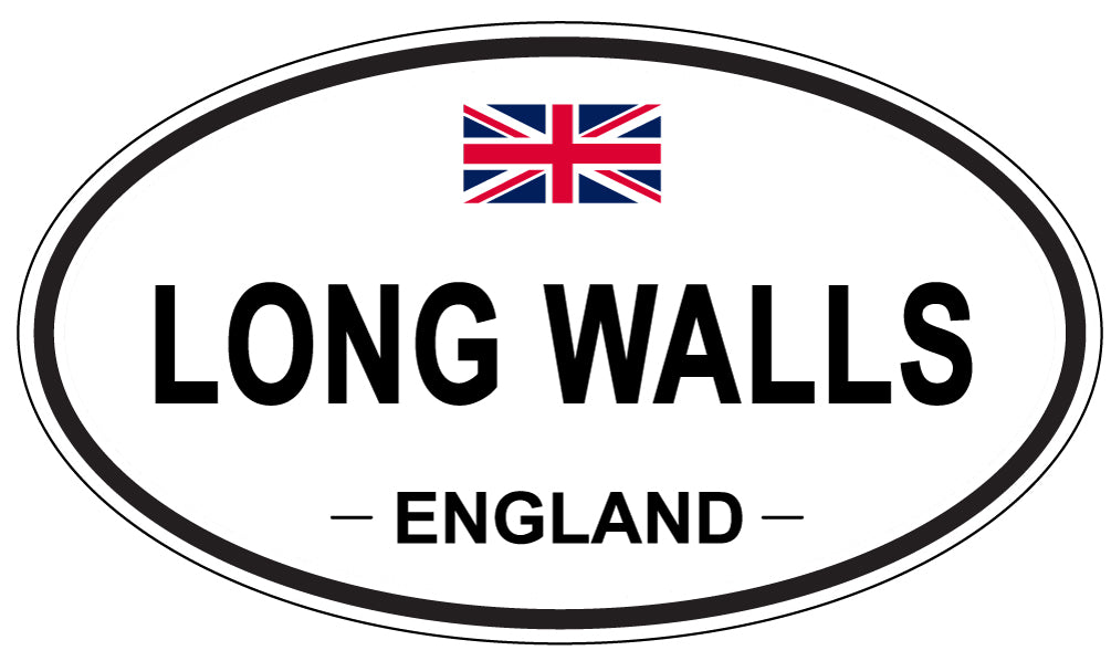 LONG WALLS, England - Oval Magnet
