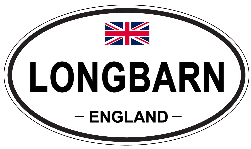 LONGBARN, ENGLAND - Oval Sticker