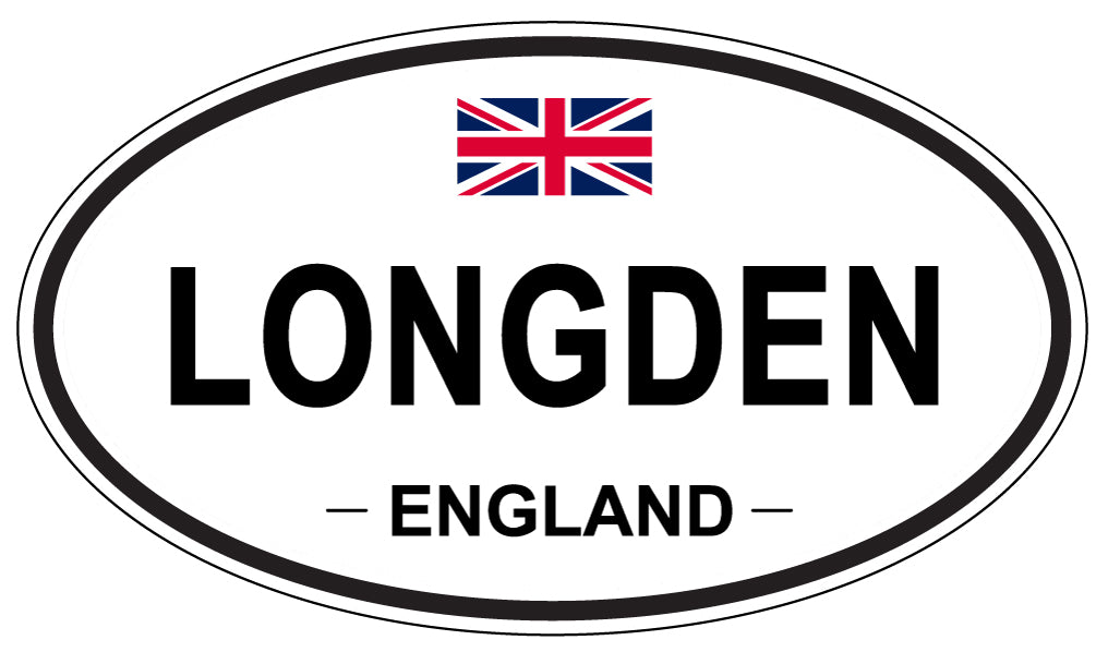 LONGDEN, ENGLAND - Oval Sticker