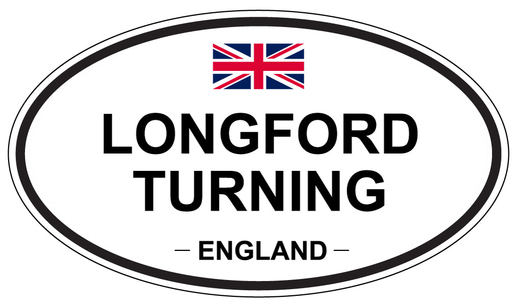 LONGFORD TURNING, ENGLAND - Oval Sticker