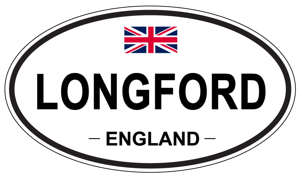 LONGFORD, ENGLAND - Oval Sticker