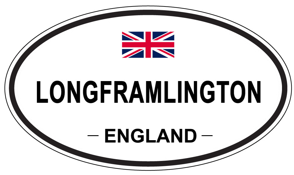 LONGFRAMLINGTON, ENGLAND - Oval Sticker