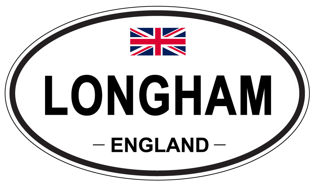 LONGHAM, ENGLAND - Oval Sticker