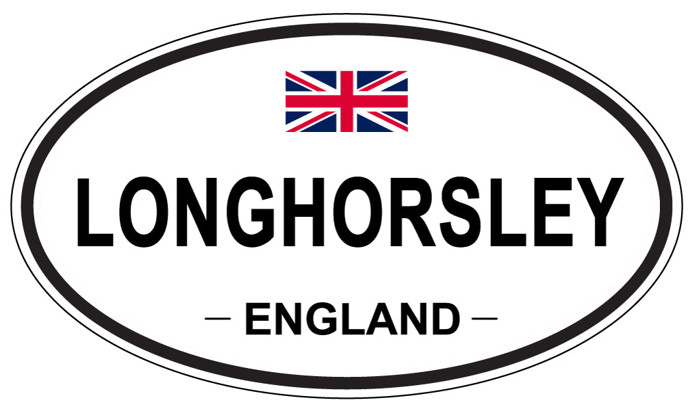 LONGHORSLEY, England - Oval Magnet