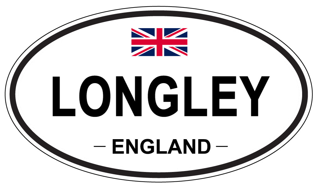 LONGLEY, England - Oval Magnet