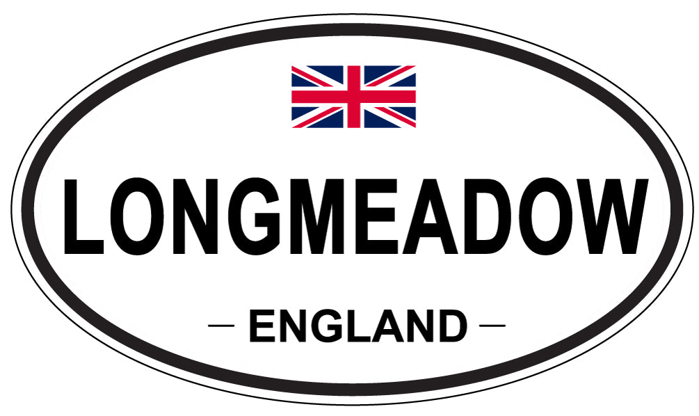 LONGMEADOW, ENGLAND - Oval Sticker