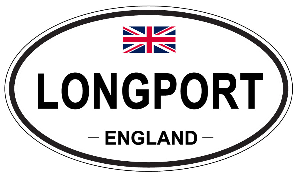 LONGPORT, ENGLAND - Oval Sticker