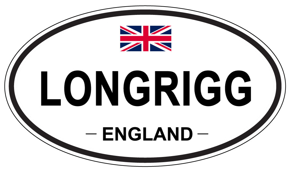 LONGRIGG, ENGLAND - Oval Sticker