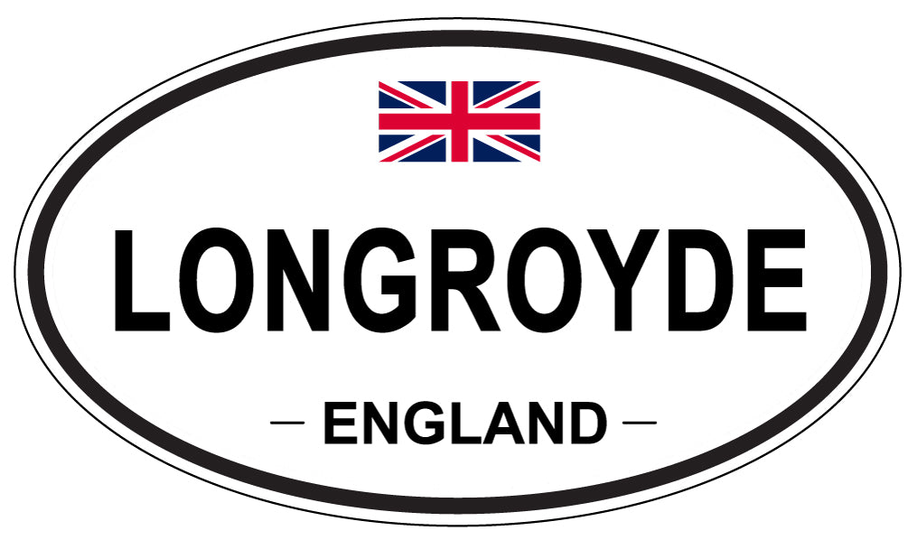 LONGROYDE, ENGLAND - Oval Sticker