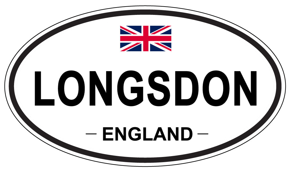 LONGSDON, ENGLAND - Oval Sticker