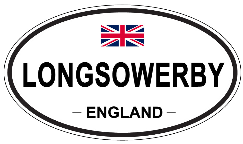 LONGSOWERBY, ENGLAND - Oval Sticker
