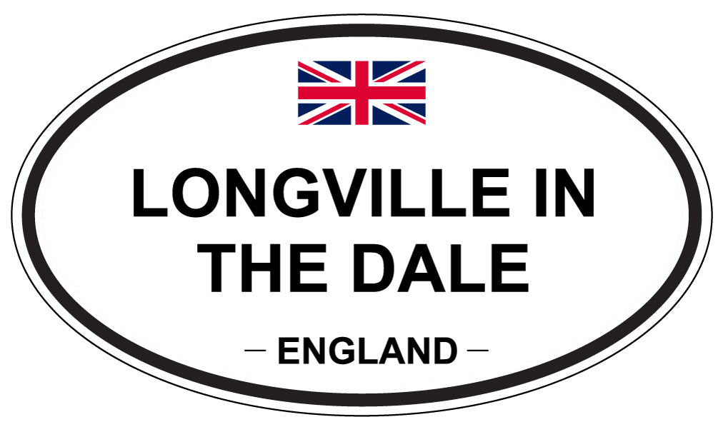 LONGVILLE IN THE DALE, England - Oval Magnet