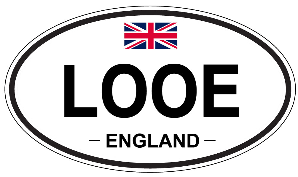 LOOE, ENGLAND - Oval Sticker