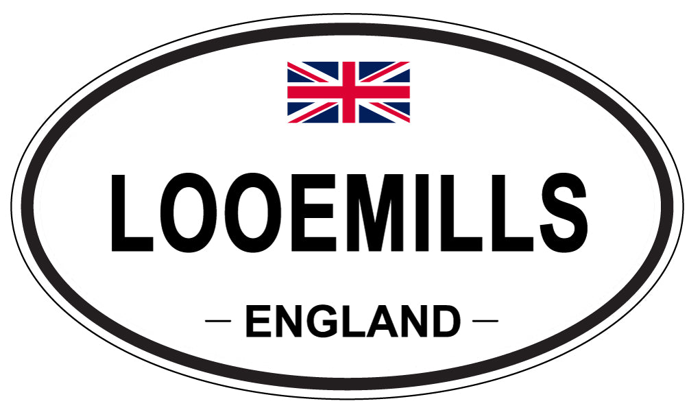 LOOEMILLS, ENGLAND - Oval Sticker