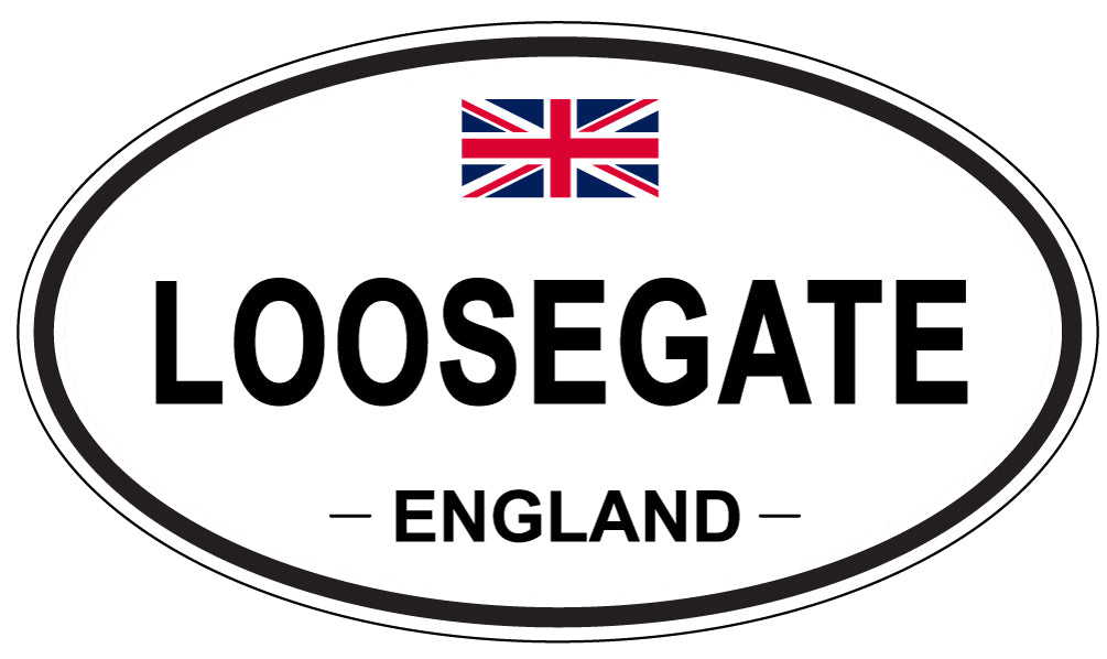 LOOSEGATE, ENGLAND - Oval Sticker