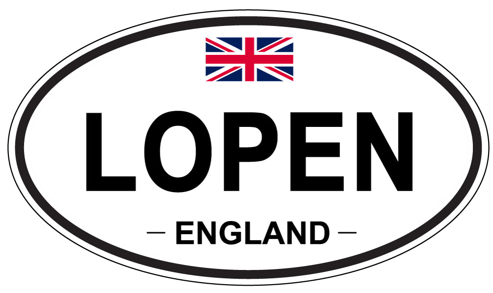 LOPEN, England - Oval Magnet