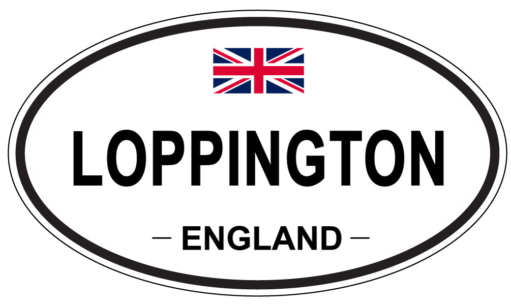 LOPPINGTON, ENGLAND - Oval Sticker