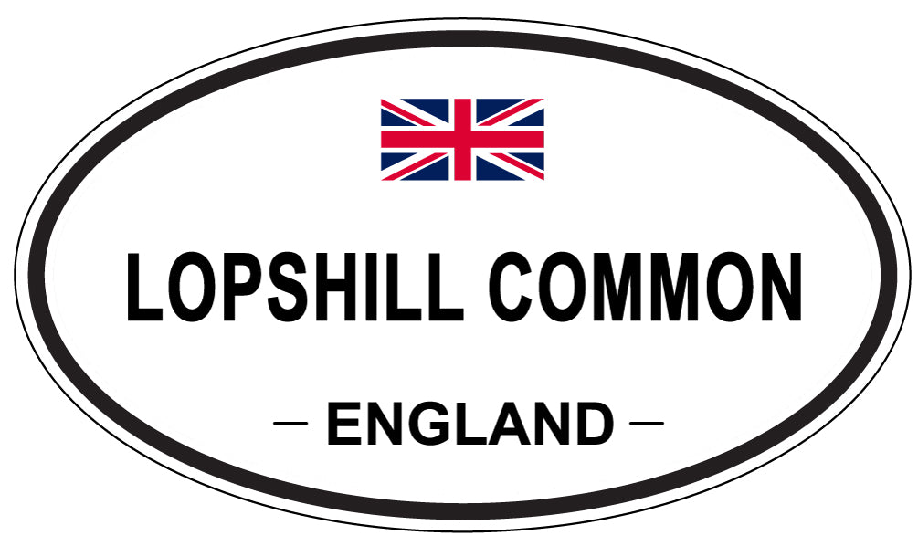 LOPSHILL COMMON, ENGLAND - Oval Sticker