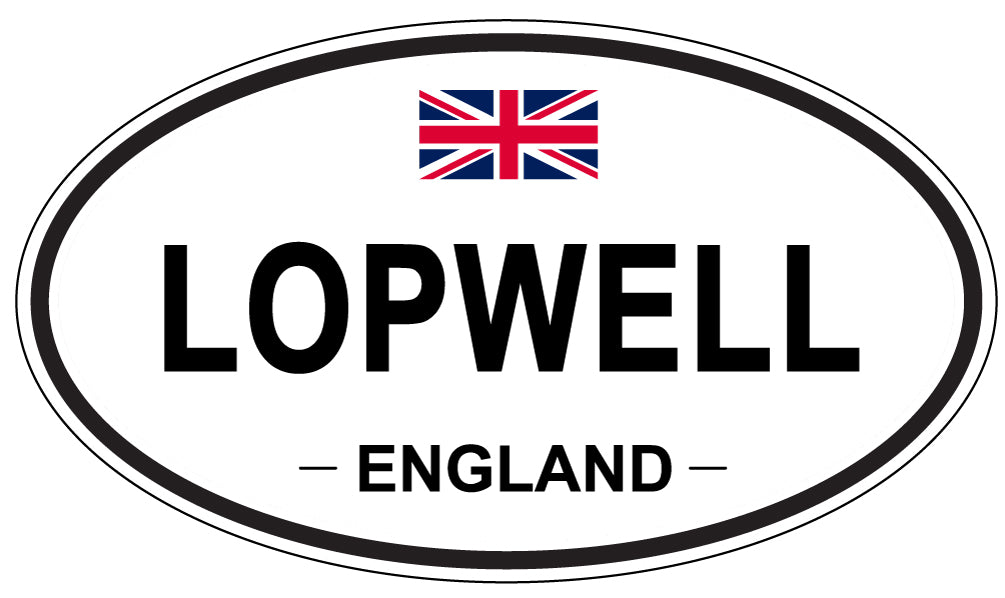 LOPWELL, England - Oval Magnet