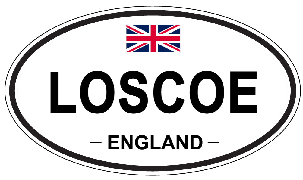LOSCOE, England - Oval Magnet