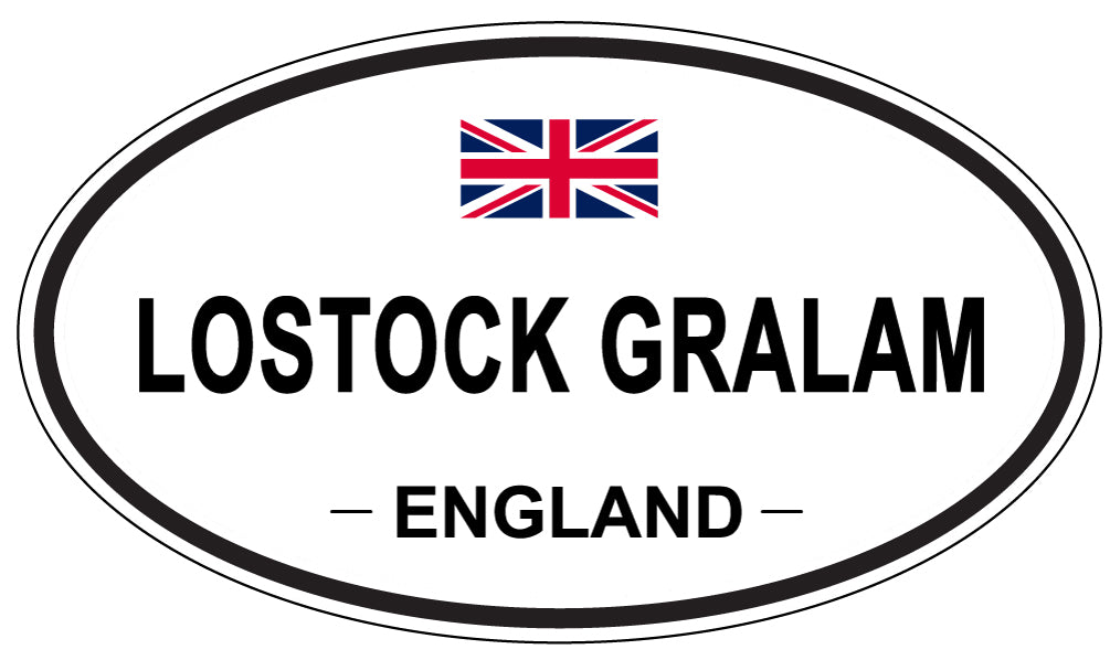 LOSTOCK GRALAM, ENGLAND - Oval Sticker