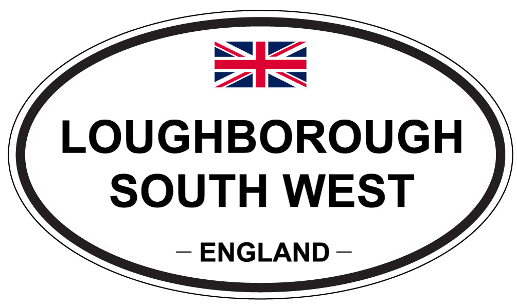LOUGHBOROUGH SOUTH WEST, ENGLAND - Oval Sticker