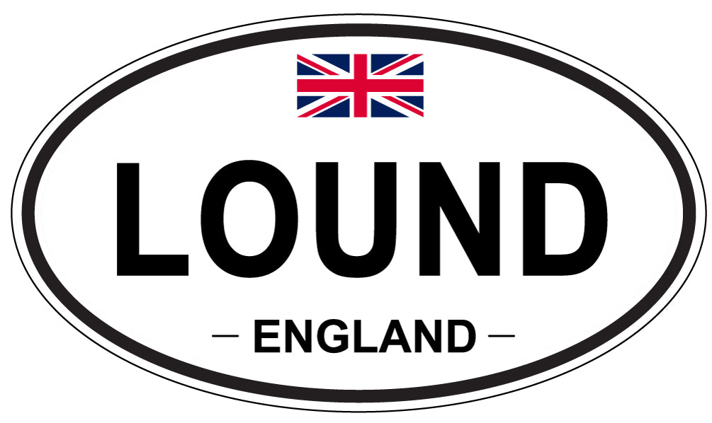 LOUND, ENGLAND - Oval Sticker