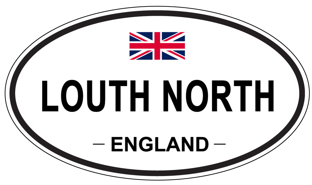 LOUTH NORTH, ENGLAND - Oval Sticker