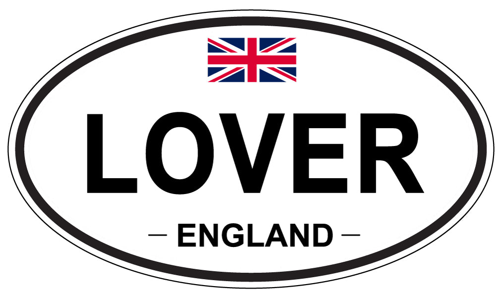 LOVER, ENGLAND - Oval Sticker