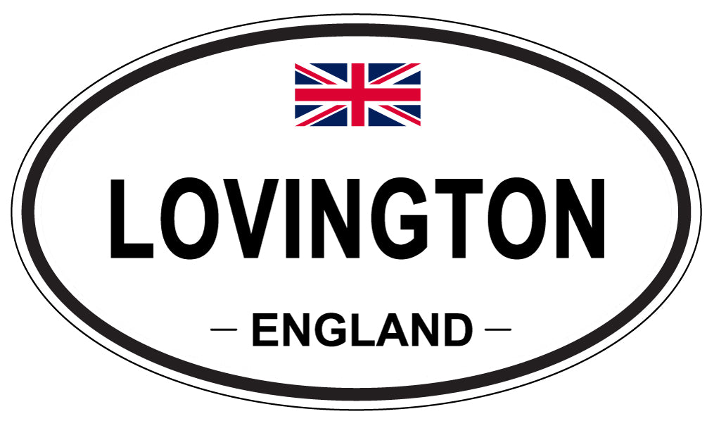 LOVINGTON, ENGLAND - Oval Sticker