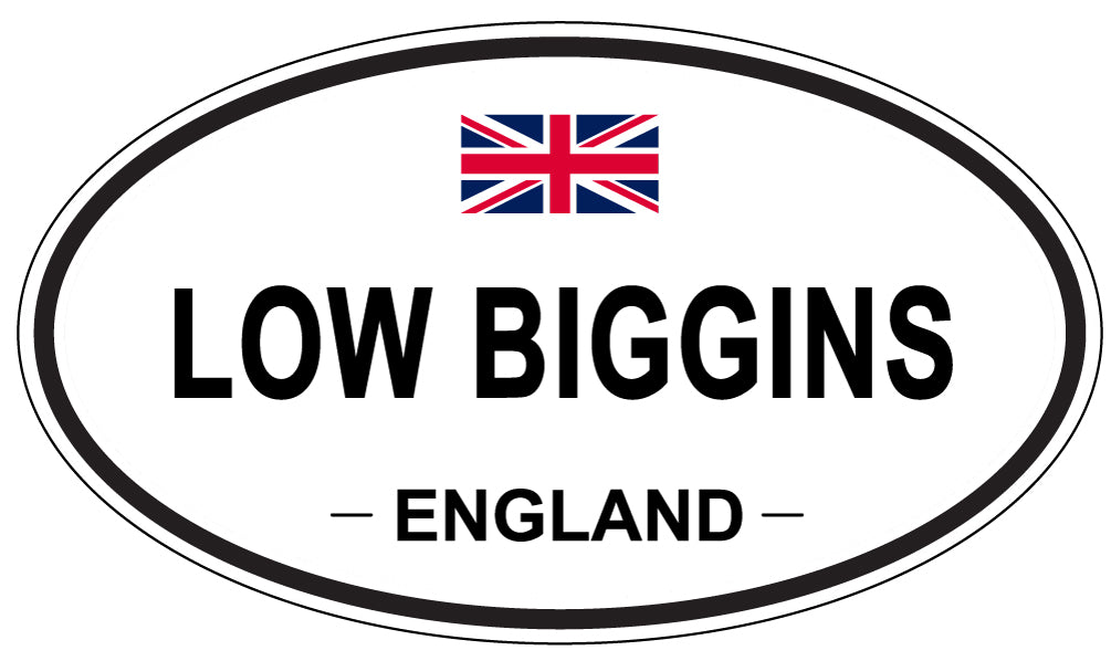 LOW BIGGINS, England - Oval Magnet