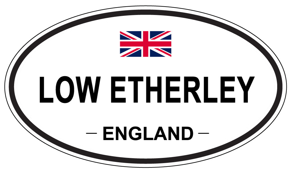 LOW ETHERLEY, ENGLAND - Oval Sticker